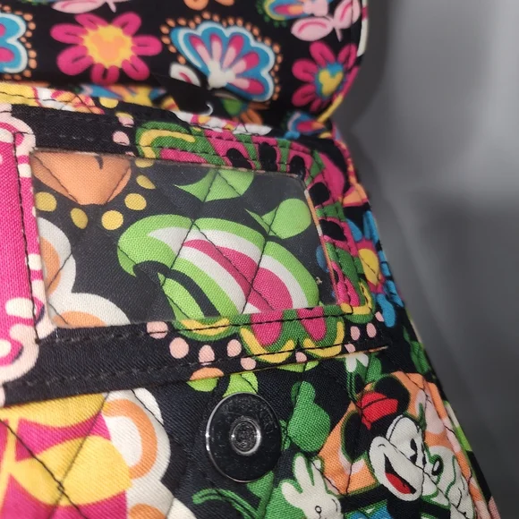 Vera Bradley Disney Parks Crossbody Bag Multicolor Floral Mickey Mouse Print - Picture 6 of 8